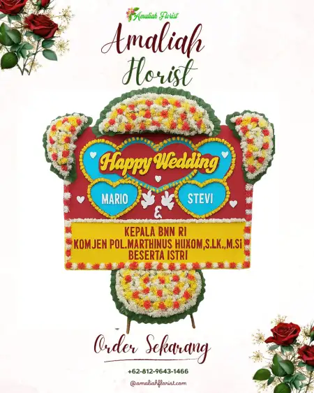 Papan Bunga Pernikahan Jerukgamping